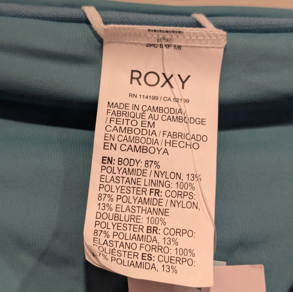 Roxy Light Blue Side-Tie Bikini Bottoms Size XS - Picture 5 of 7